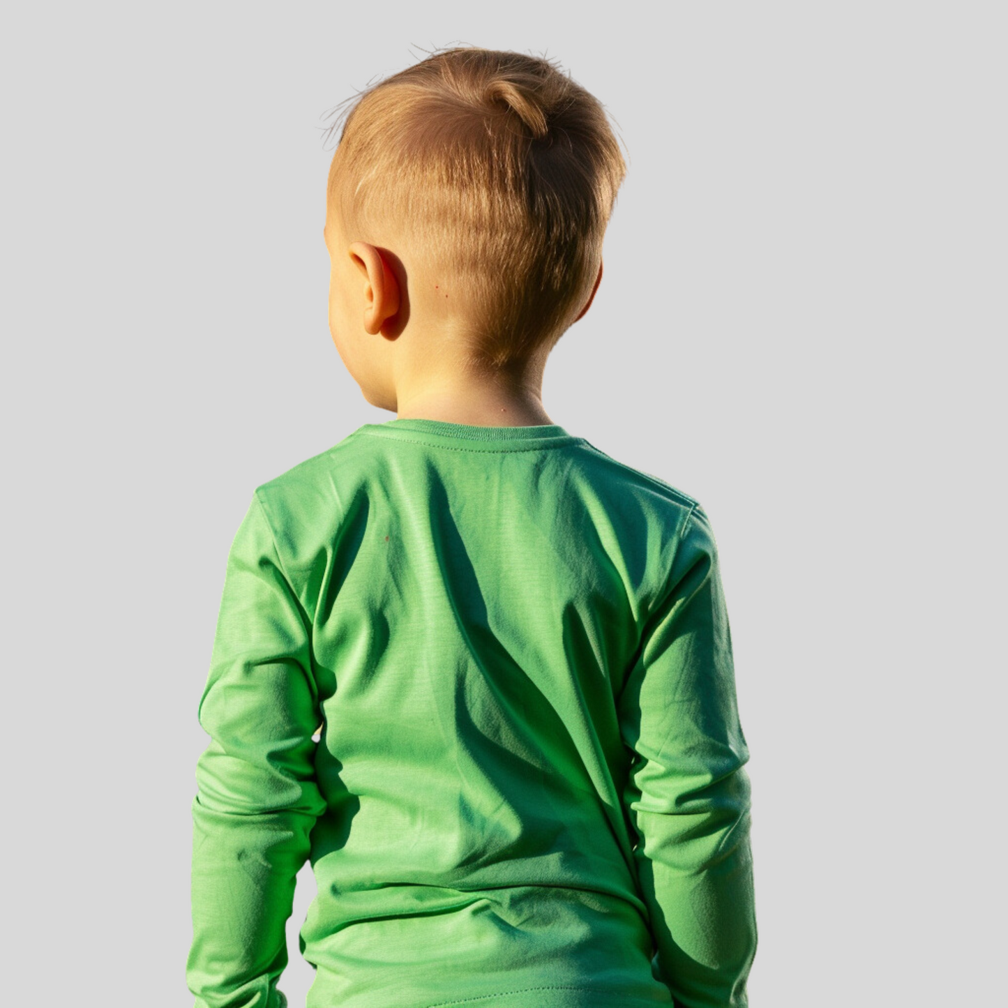 Ohma Tokita RoundNeck_GreenfullSleeve_Kids_160basics