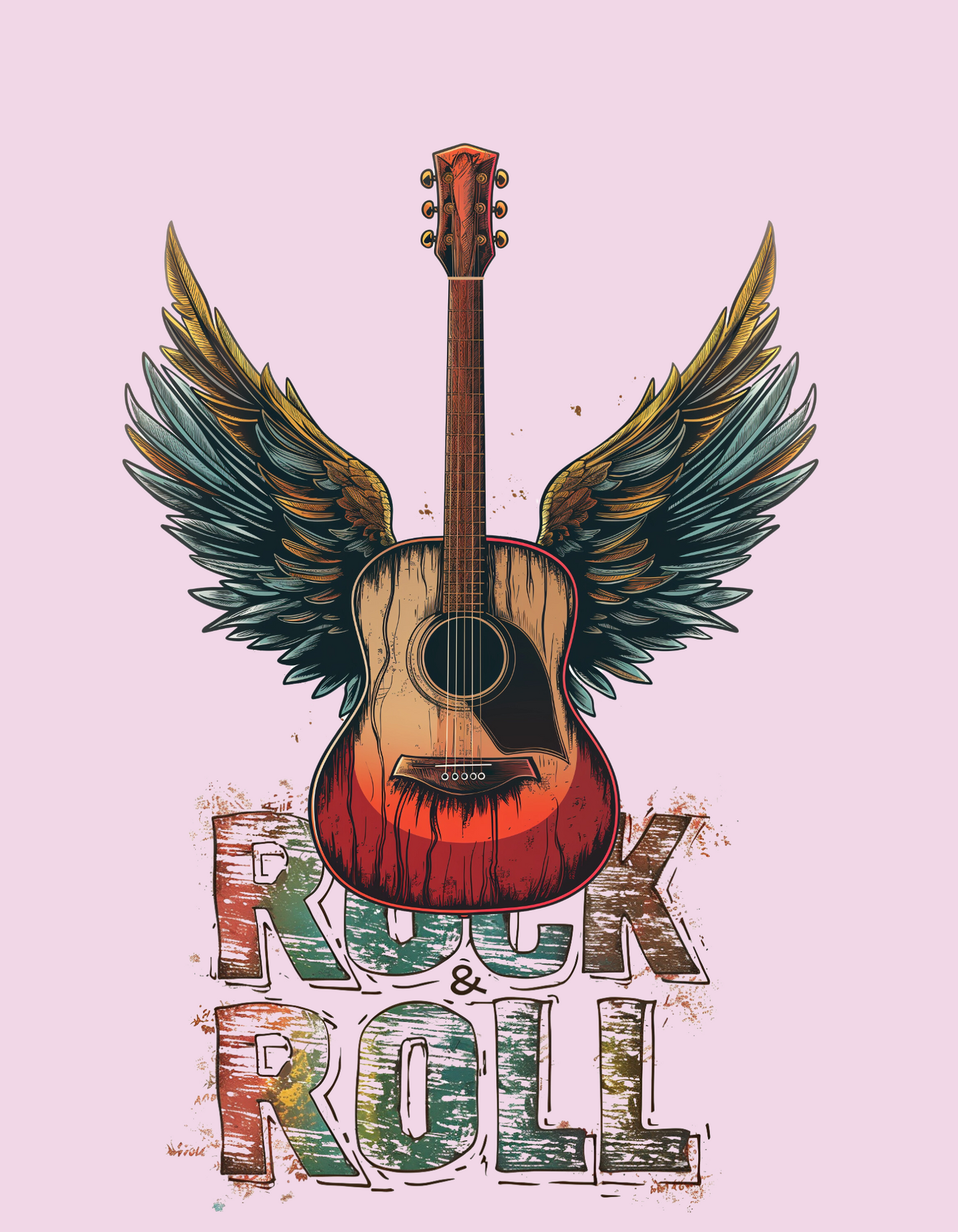 Rock and Roll Lavender Oversize T Shirt_Half Sleeves_Men_220GSM