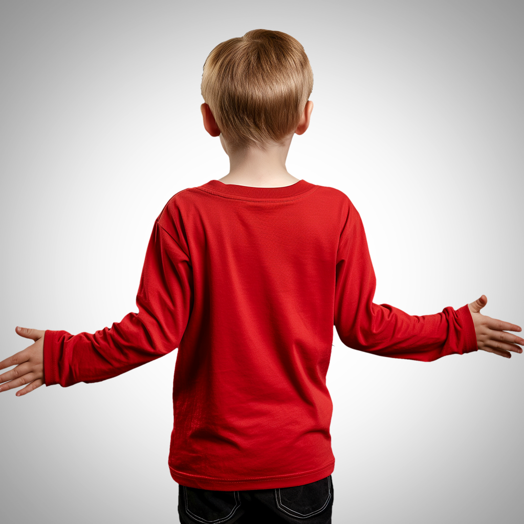 One-Punch Man RoundNeck_RedfullSleeve_Kids_160basics