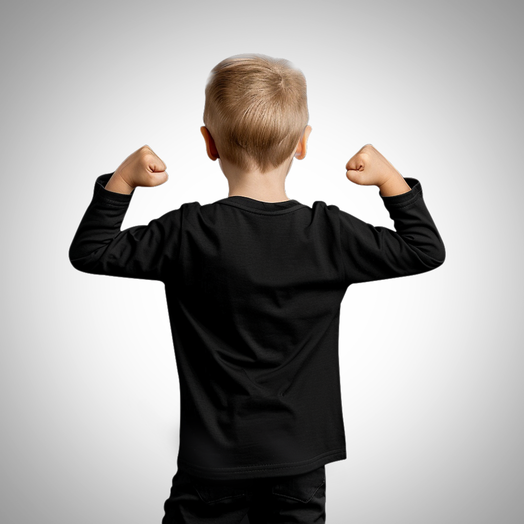 Baki RoundNeck_BlackfullSleeve_Kids_160basics