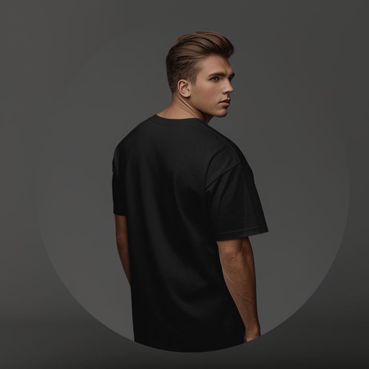 OversizedRoundneck_Black_halfsleeve_Men_220basics