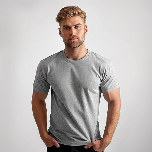 Roundneck_Grey_halfsleeve_Men_180basics