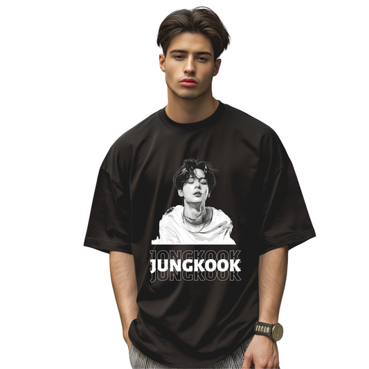 Jungkook_OversizedRoundneck_Black_halfsleeve_Men_220basics