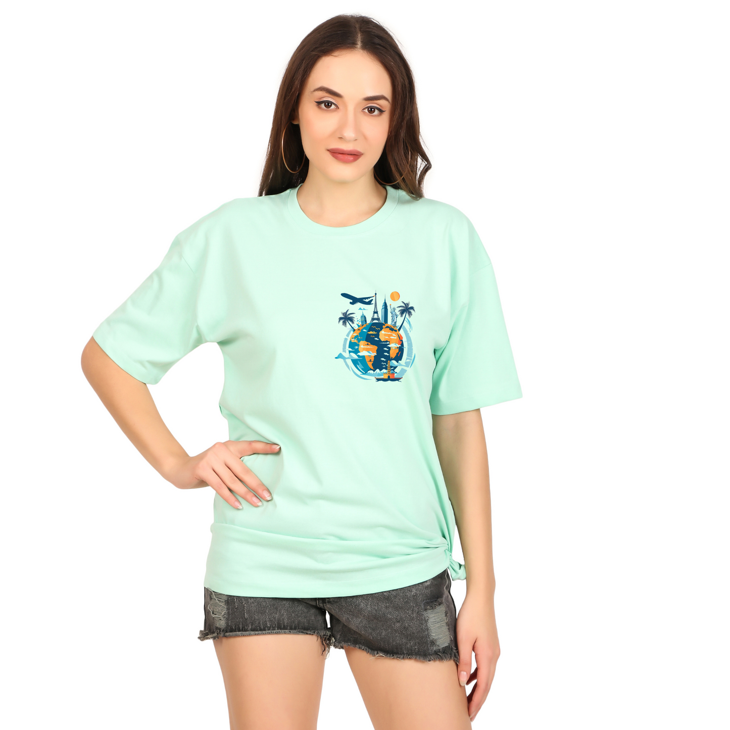 100% Cotton Oversized Mint T Shirt