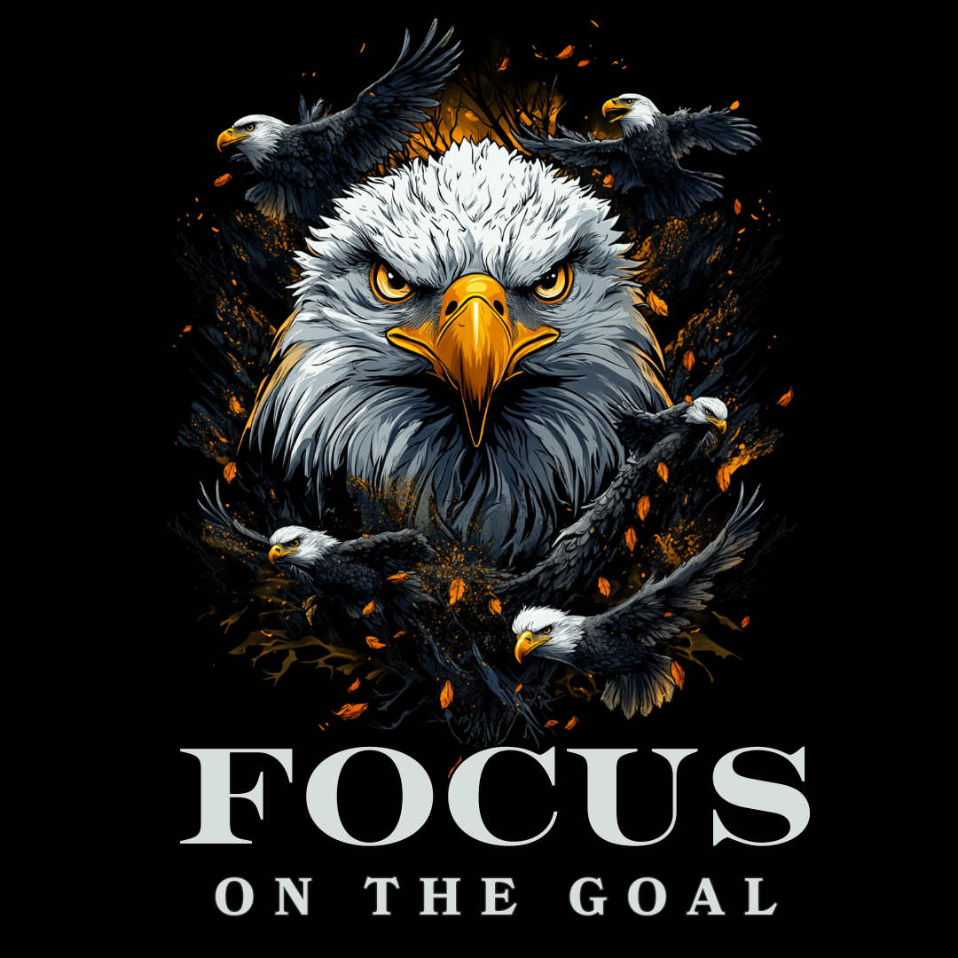 Eagle Focus on the Goal Black Oversize T Shirt_Half Sleeves_Men