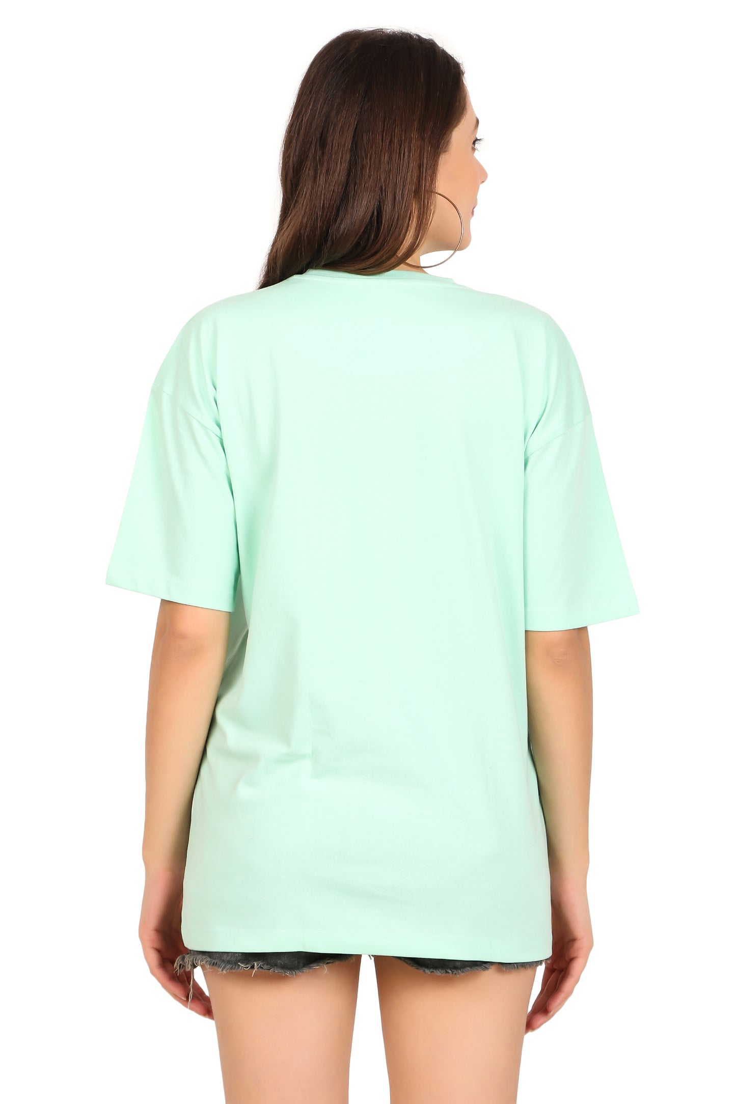 Basic 100% Cotton Oversized Mint T Shirt