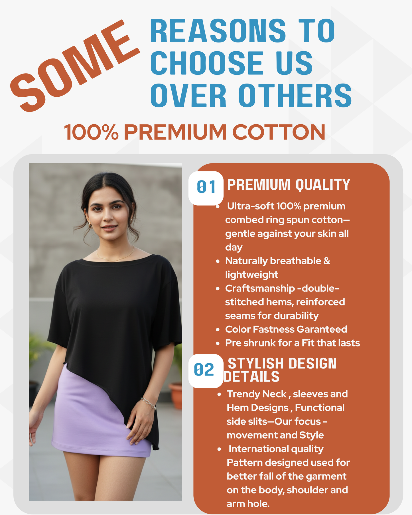 Basics - Oversized Asymmetric Slant Tee