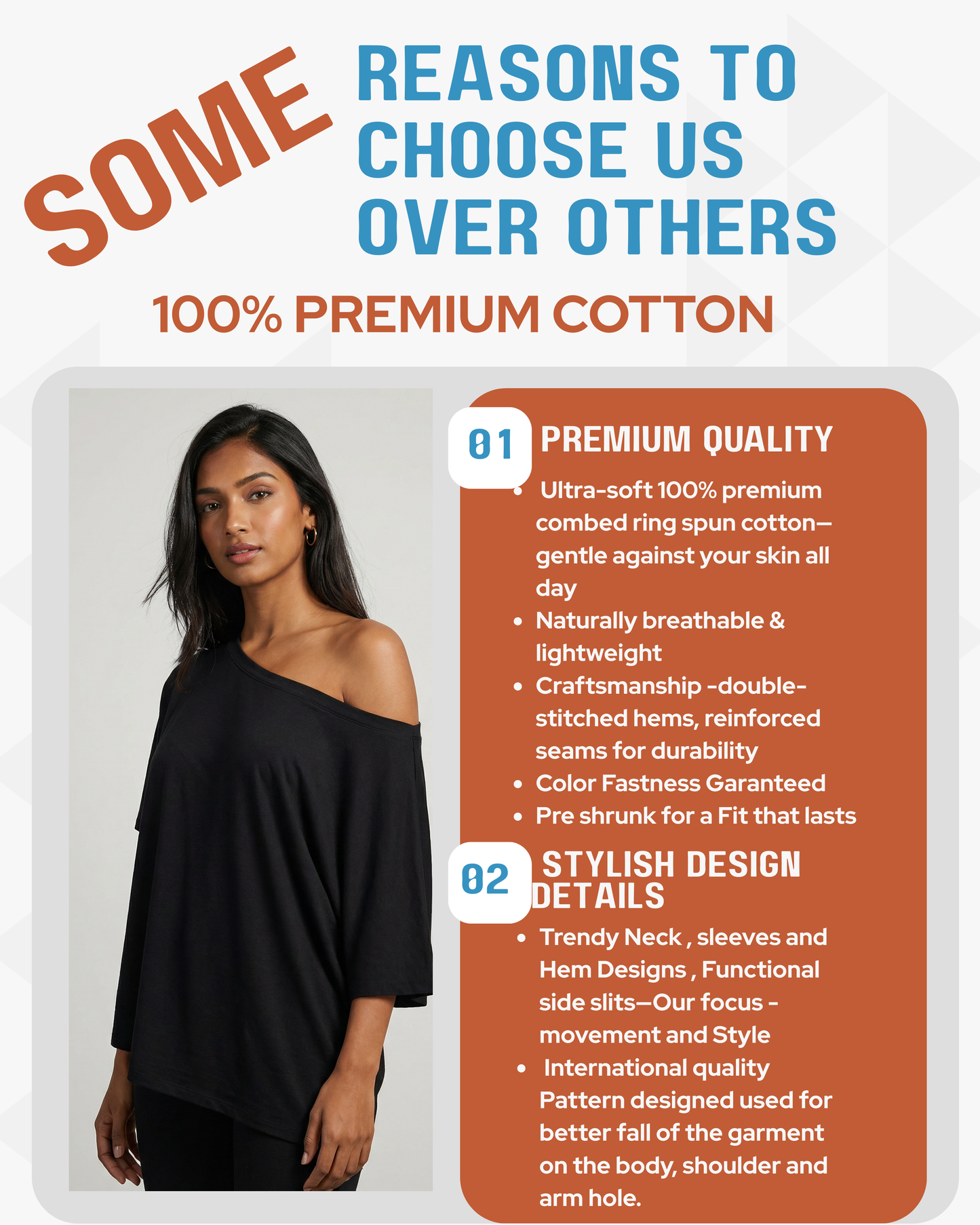 Basic Oversized T shirt with Boat Neck