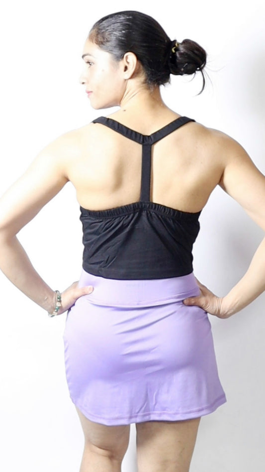 Y-back halter crop top