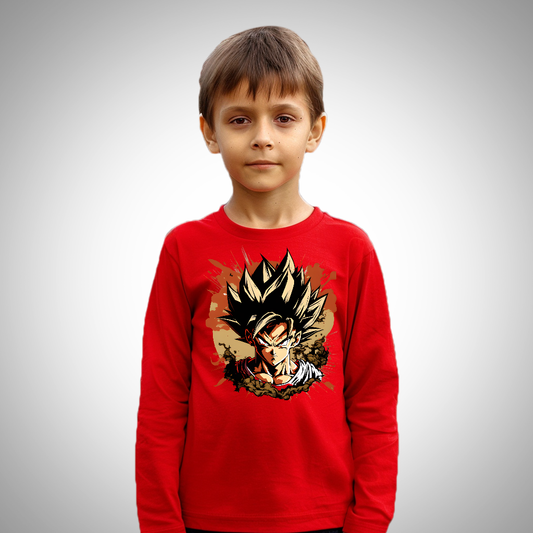 Naruto RoundNeck_RedfullSleeve_Kids_160basics