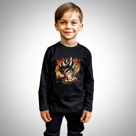 Naruto RoundNeck_BlackfullSleeve_Kids_160basics