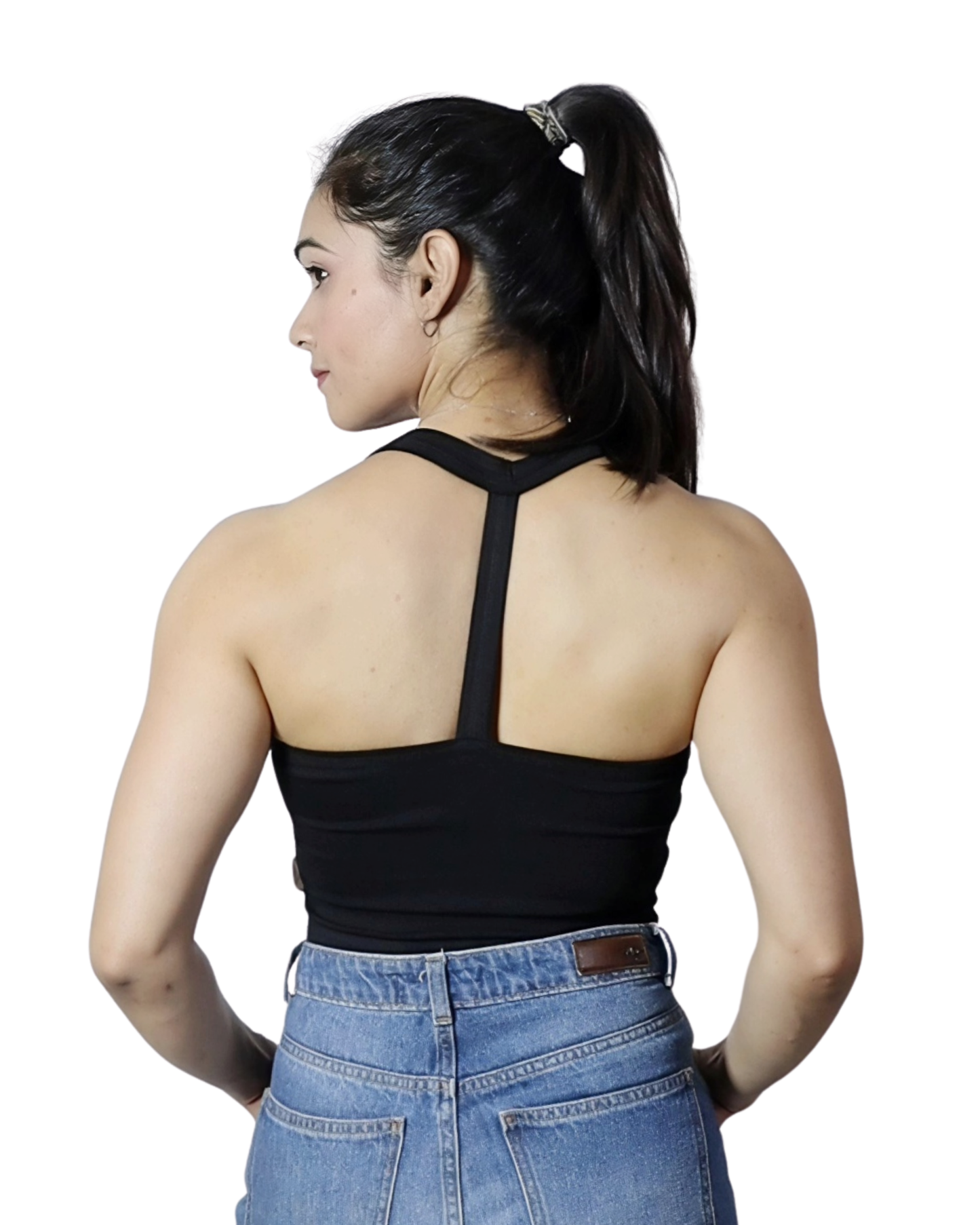 Basic Y Back Crop Top