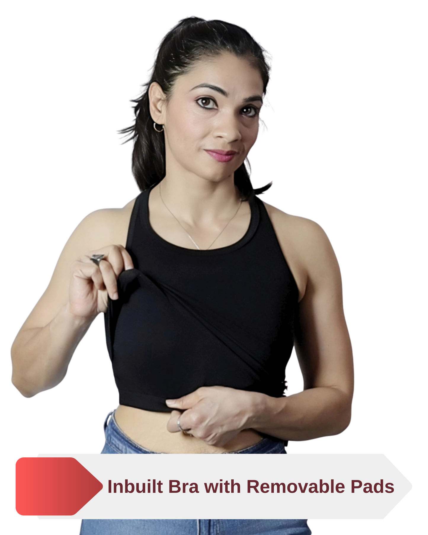 Basic Y Back Crop Top